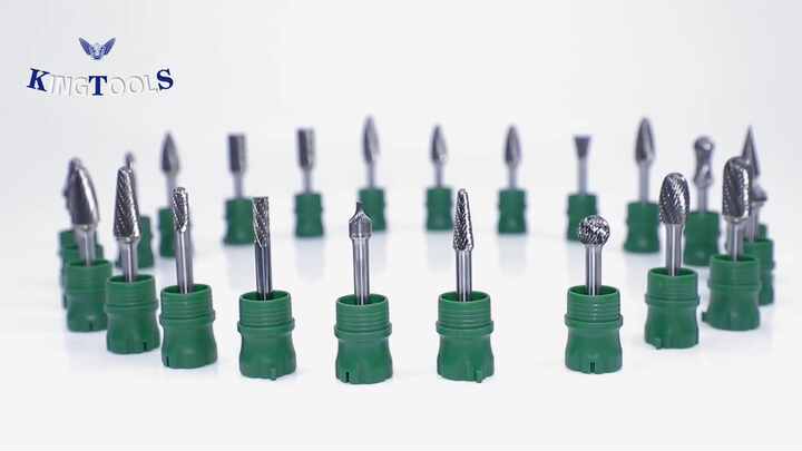SC-3 5pcs Tungsten Carbide Burr TiN Rotary File Cylindrical Ball Nose - View #9