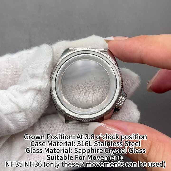 Mechanical Waterproof Watches 38mm Case for SKX013 Mod