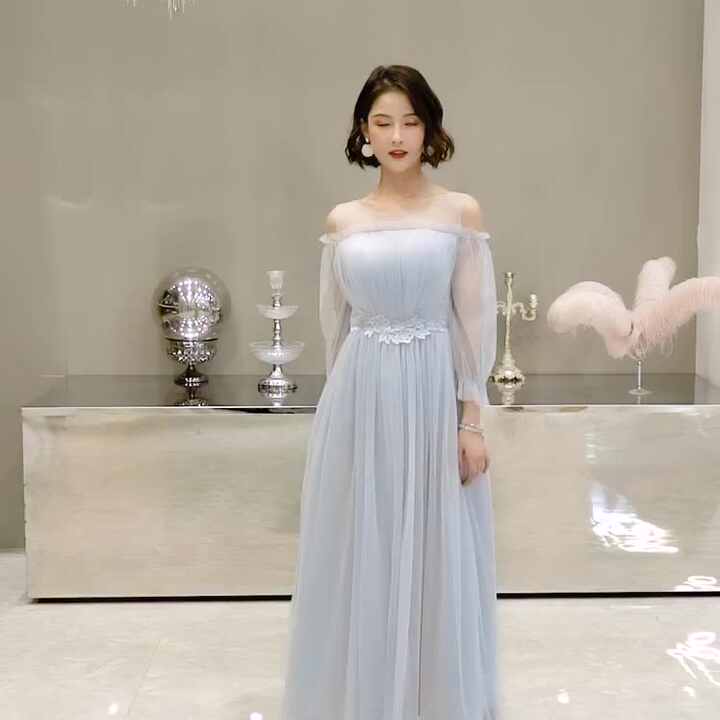 half shoulder dress design Burgundy One-shoulder High Split Long Prom Dress with Half train