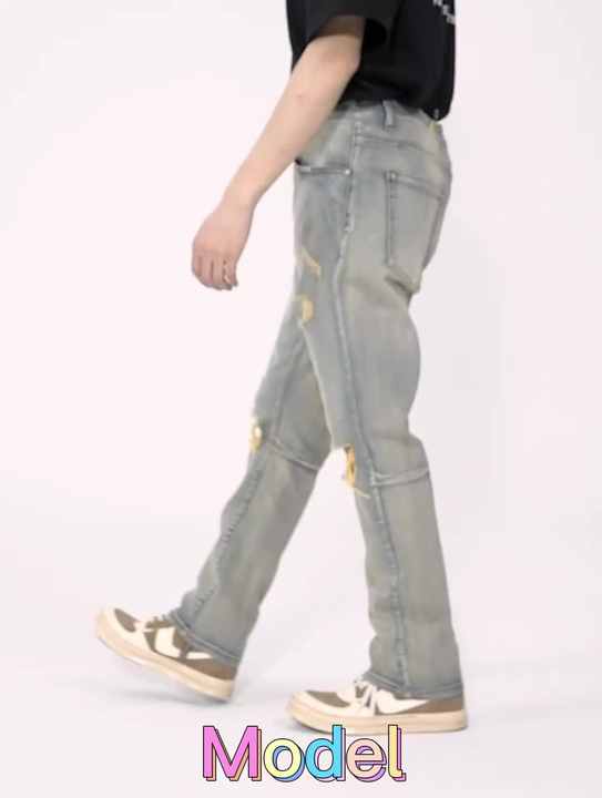 archive snake design cargo denim pants