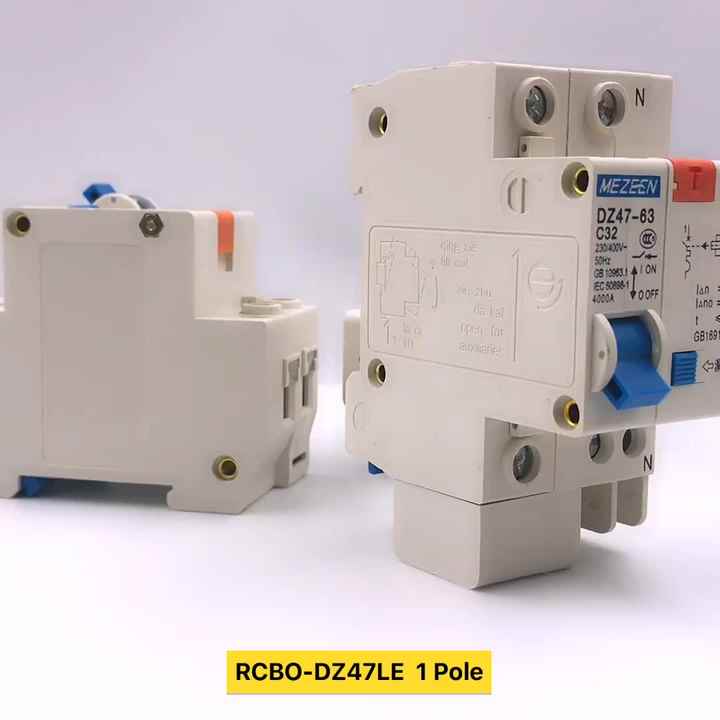 10KA Type B 63A RCD Circuit Breaker For Leackage Protection