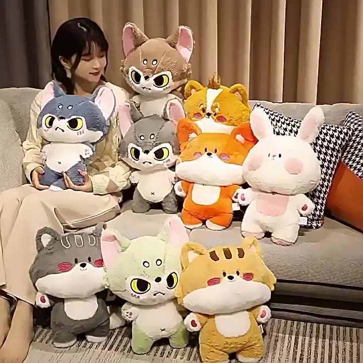 カワイイムードぬいぐるみカスタムホワイトウルフぬいぐるみ