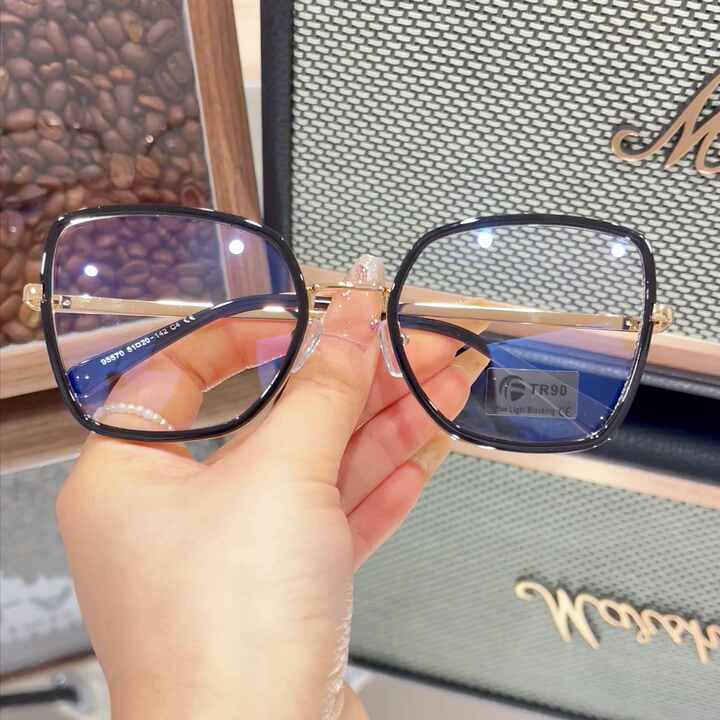 MS 95570 Women Design Metal PC Material Anti Blue Light Spectacles