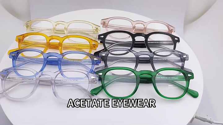 Trendy Round Full-Rim Bio Acetate Eyeglasses OEM