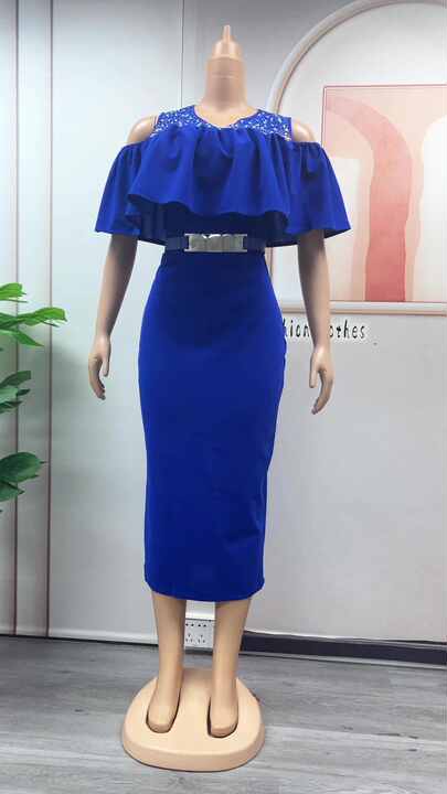 knee length dresses for ladies Chiffon sleeves for a wedding guest dress main image 1