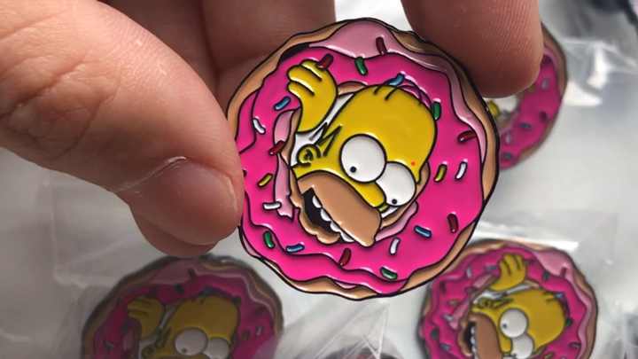 rts stock factory directly funny animated sitcom simpsons pin