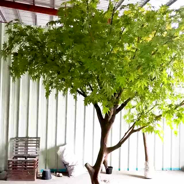 Albero di Acero Verde Artificiale Personalizzato Look Nature, Grandi Alberi Artificiali per Decorazione Esterna e Interna di Ristoranti e Case