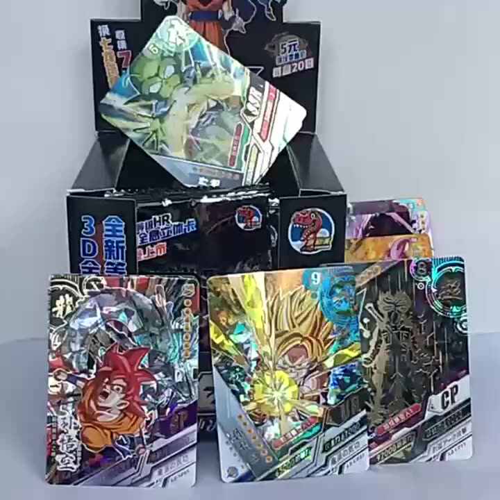 Dragon Ball Z Anime Super Heros Booster Box Diamond Flash Cards Son Goku  Vegeta TCG Rare Trading Collection Bronzing Cards