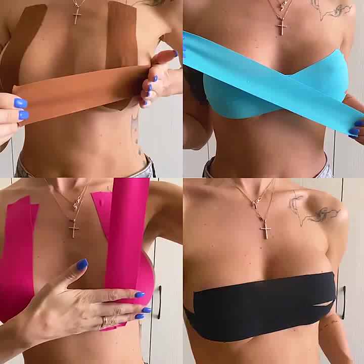 Nastro adesivo in tessuto adesivo largo 5cm adesivo invisibile per  reggiseno Push-Up