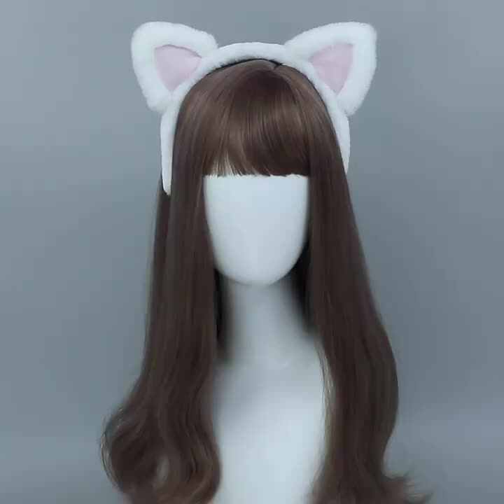 Fascia Per Capelli Con Orecchie Di Gatto E Coda Di Volpe Per - Foto 5