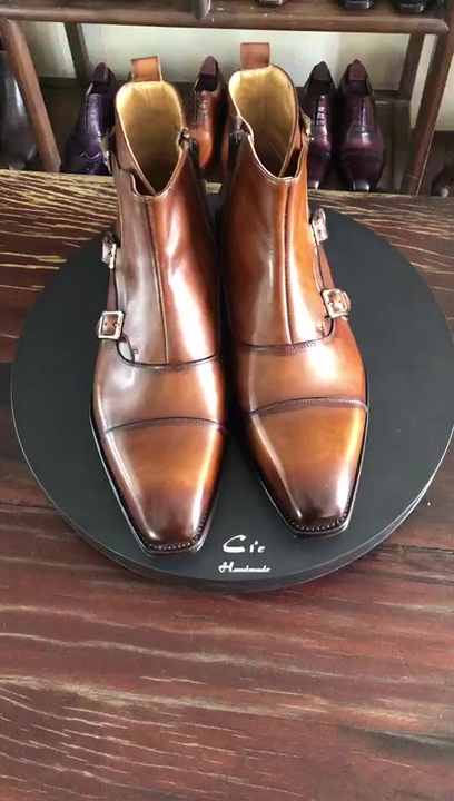 Handmade Goodyear Blake Welt Oxford Leather Boots for Men