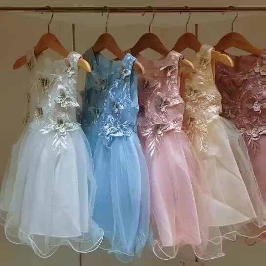 Baby Girls Floral  Elegant Sling Birthday Party Dress 2-6 Years main image 1