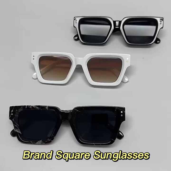 8263 di lusso Designer Custom occhiali da sole Logo donne e uomini di alta  qualità retrò montatura quadrata occhiali da sole all'ingrosso