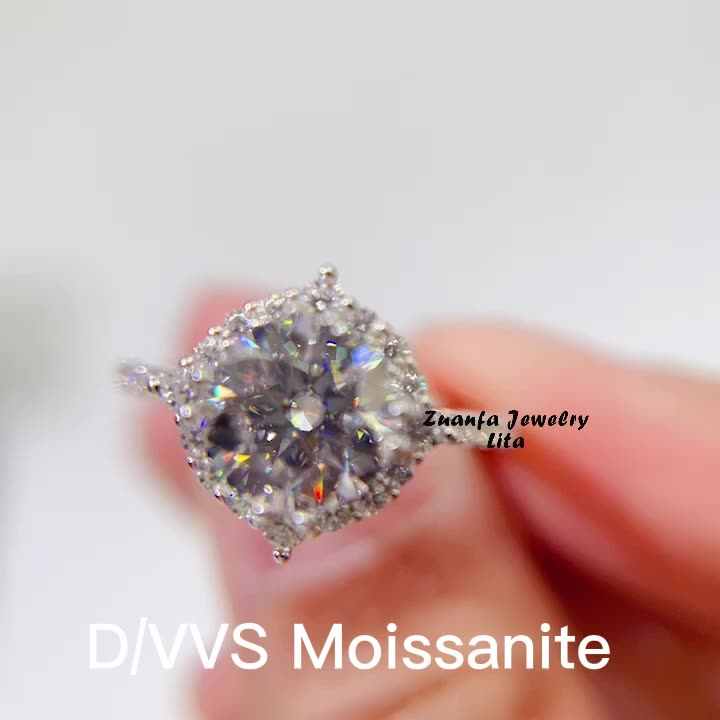 Wholesale Luxury 925 Sterling Silver Round Brilliant Cut 2ct