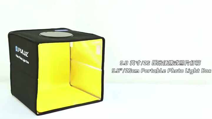 Studio Photo Portable PULUZ 30cm - Tente De Prise De Vue Avec Anneau LED Et 6 Fonds - Neuf