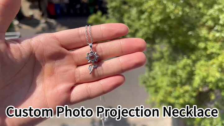 Custom Photo Projection Necklace Stainless Steel Chain
