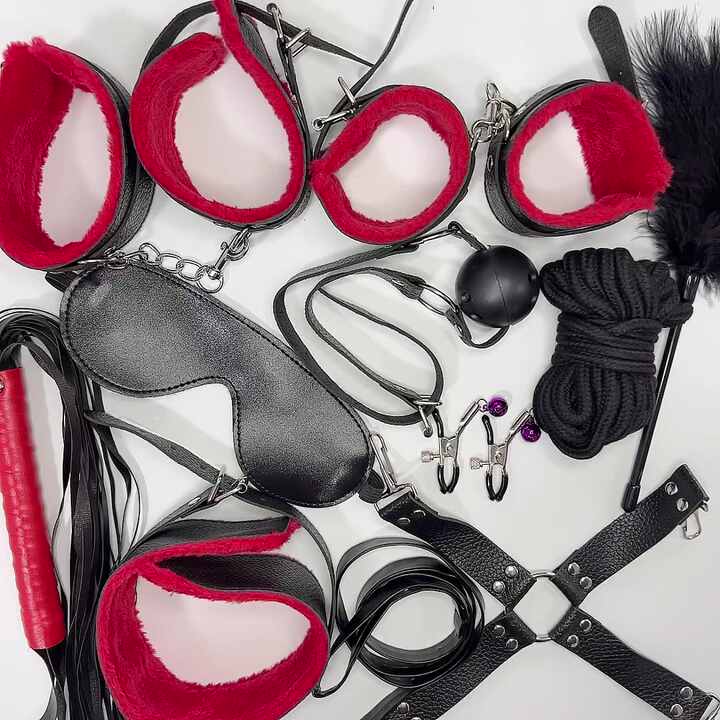 10 Pcs Leather Bondage Beginners Starter Kit Pack Cuffs Restraint Fetish Sex  Toy BDSM Set| Alibaba.com