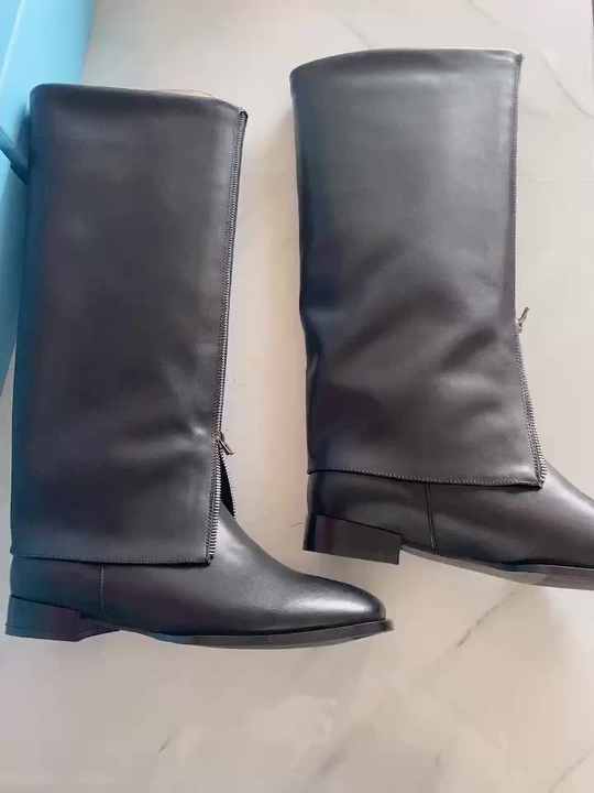 Shop Our Collection of Knee-High Black Boots with Front Zipper