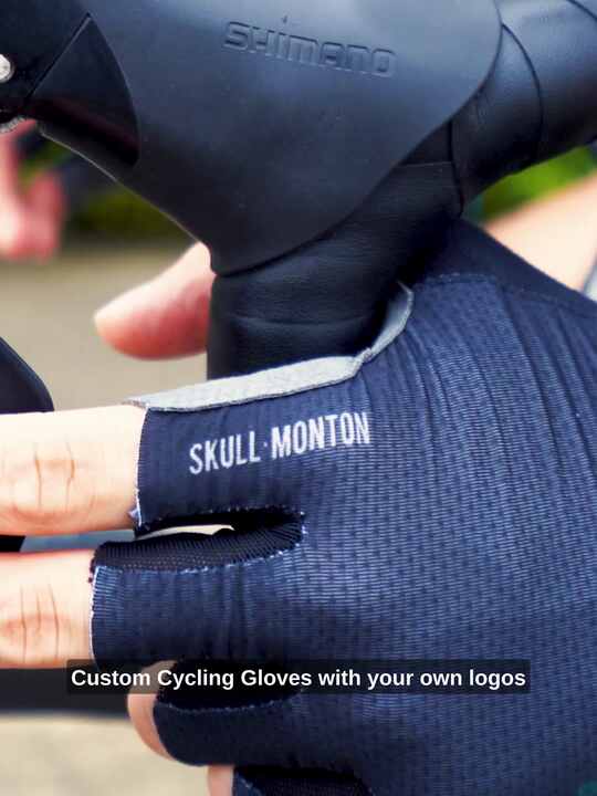 Monton Cycling Gloves Half Finger Burgundy Wholesale Custom Mens