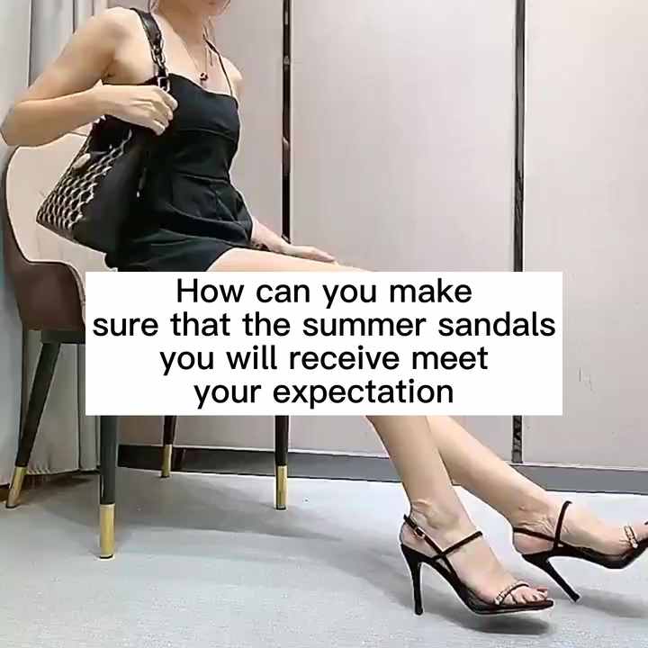 Ladies Thin High Heels Ankle Strap Design Outdoor Work Shoes