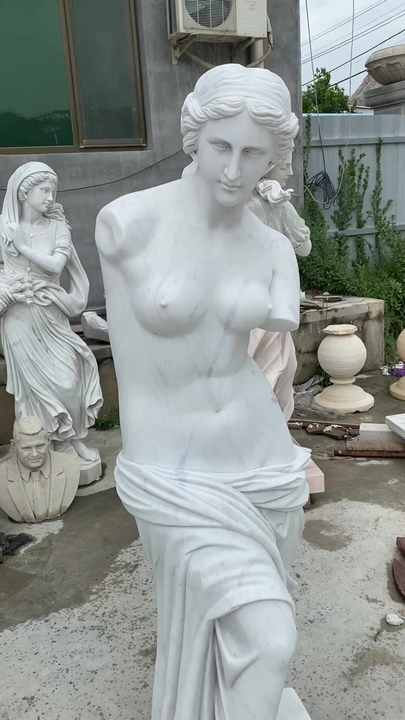 ●希少 高品質 白磁 士女 細密彫刻 女性の美しさ 美術品 人形置物 飾り物(高さ 31㎝)