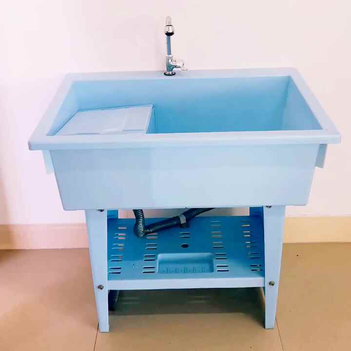 Évier De Cuisine En Plastique Au Design Moderne, Lavabo Amovible Temporairement Avec Support De Robinet Monotrou Pour Villas