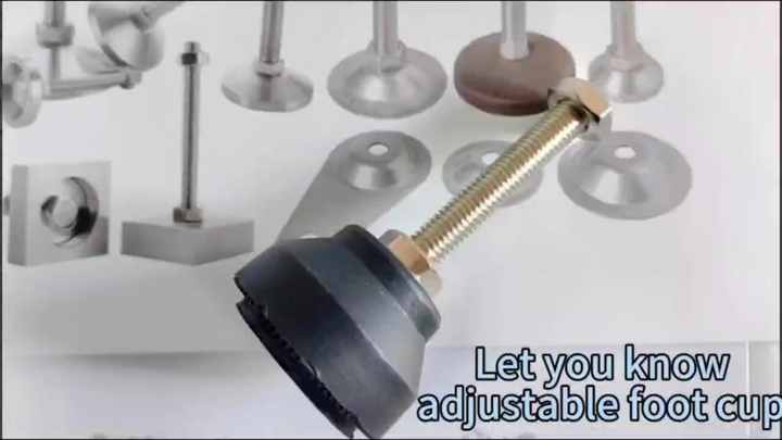 Heavy Duty Stainless Steel 304 M12 Adjustable Rubber Leveling Feet