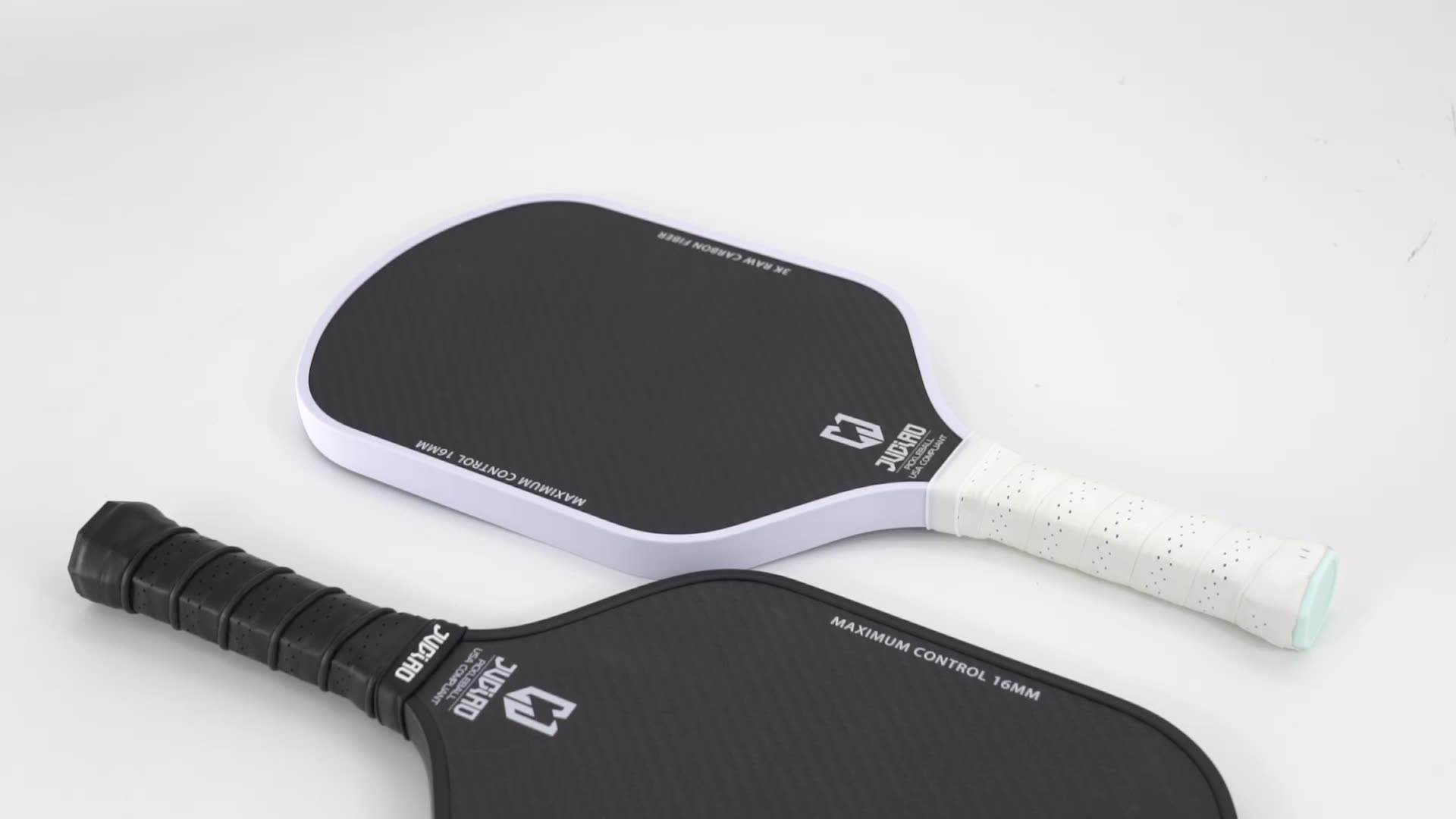 ピックルボール パドル JUCIAO 3KRaw Carbon Fiber 白