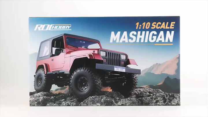 ROCHOBBY FMS 1/10 MASHIGAN クロ crawler 4WD RCカー LEDライト付き