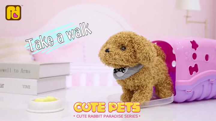HEYWIN Plush Teddy Toy Electronic Interactive Pet Dog Walking, Barking,  Tail Wagging, Plush Puppy Animal for Kid (933-2E)