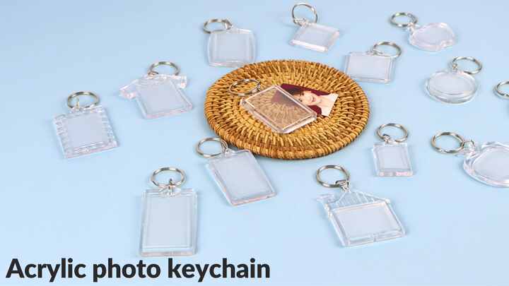 Wholesale Crafting Gift Double Sided Photo Frame Keychain