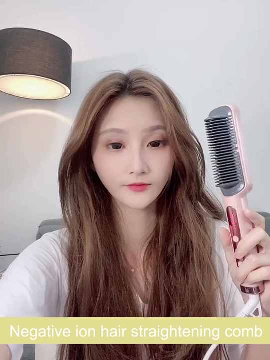 Hair Brush Beard Straightener Dual Purpose Hot Electric Comb