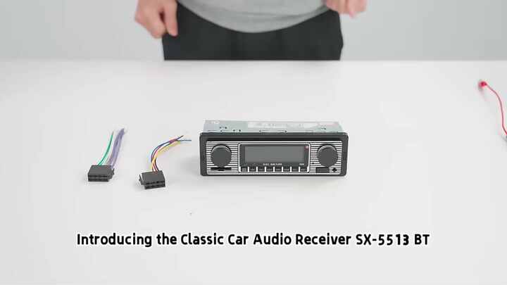 Classic Car Audio Receiver SX-5513 BT Vintage Dual Knob