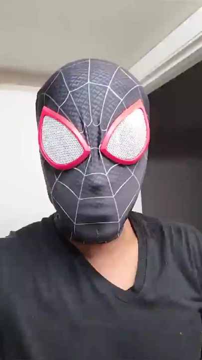 halloween adulto personalizzato design anime cosplay maschera maschera nera  spiderman cosplay