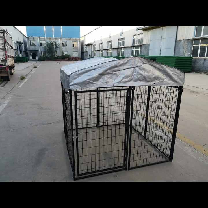 High Quality Black Metal Outdoor Dog Run Cage/Dog Kennel Favorable Price  Stylish Pet Furniture