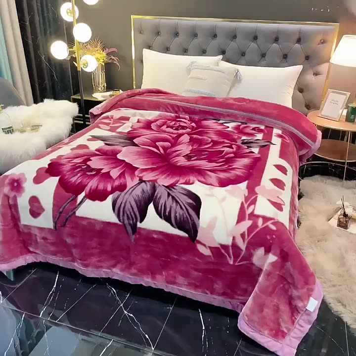 Factory Wholesale Winter Thickened Raschel Blankets Winter Bed Covers