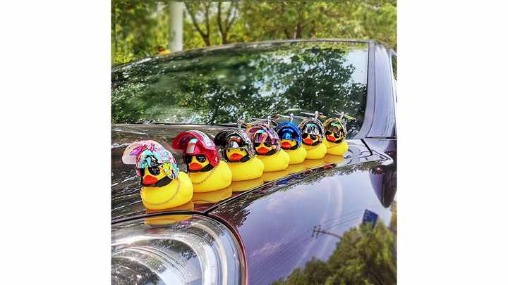 Wholesale Rubber Duck Bell with LED Light Cute Propeller