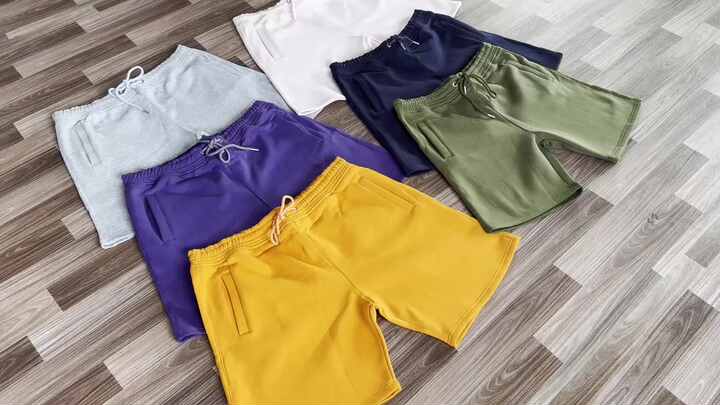 Stretch Nylon Micro Ripstop Bluebell Marl Golden Era Basketball Shorts With  Contrast Piping and Comfort Waistband