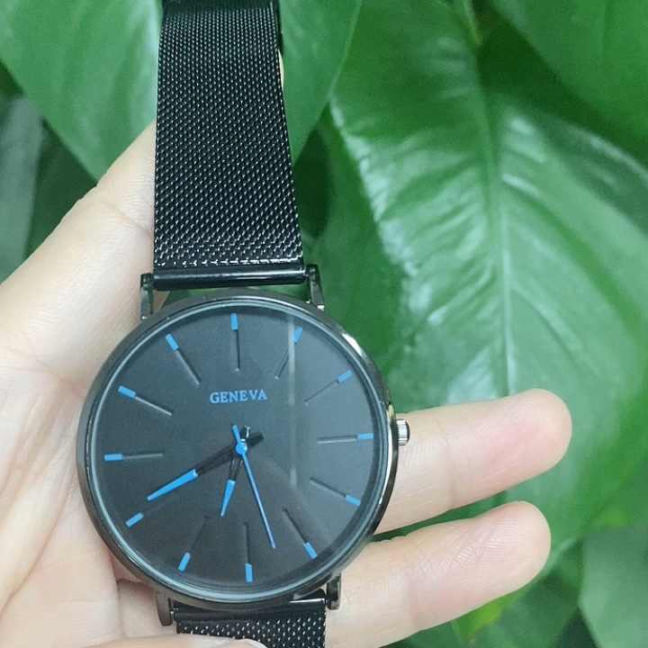 GENEVA-Reloj de pulsera de cuarzo para hombre, de lujo, ultrafino