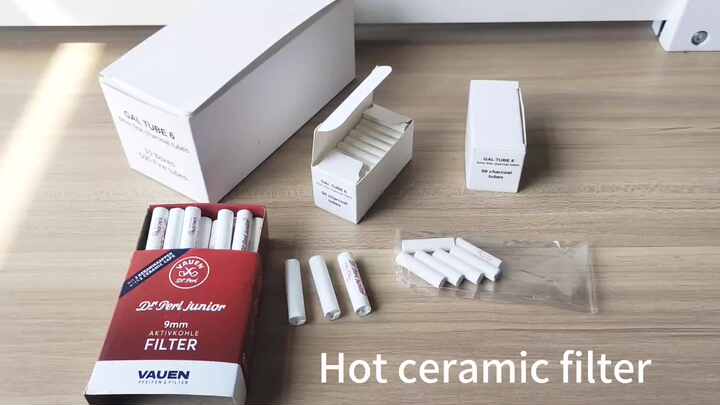 6mm Ceramic Filter Tips with Active Carbon for Smoking Highly Efficient  Filtration Reusable Eco-friendly Custom Ceramic Filter