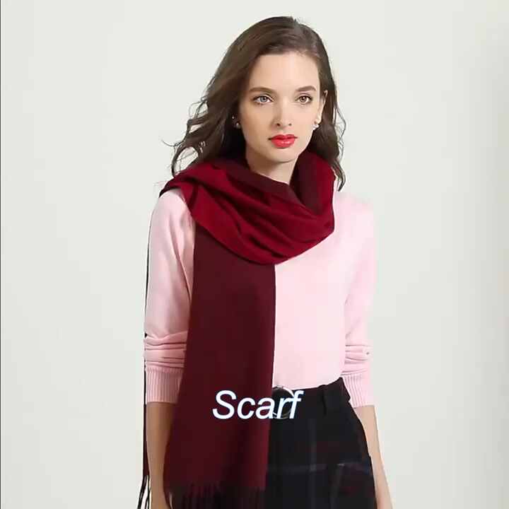 Burgundy Wine Scarf Ladies Solid Burgundy Neck Scarf
