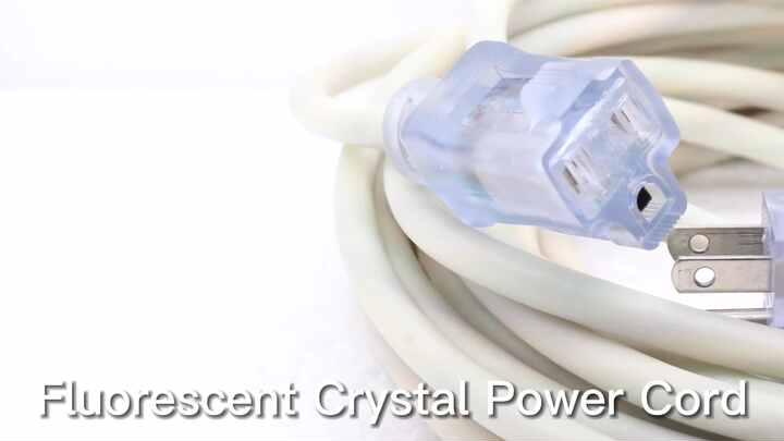 15A 125V USA 5-20p and 5-15r Transparent Plug & Socket Power Cable
