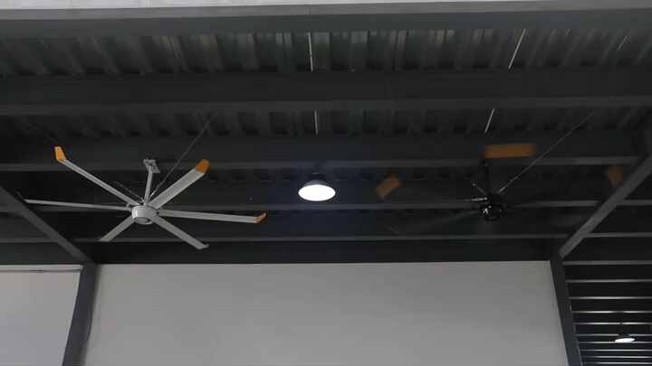 8フィート2.4m 大型商業HVLS天井ファン – 6枚羽根, CE認証, 3年保証