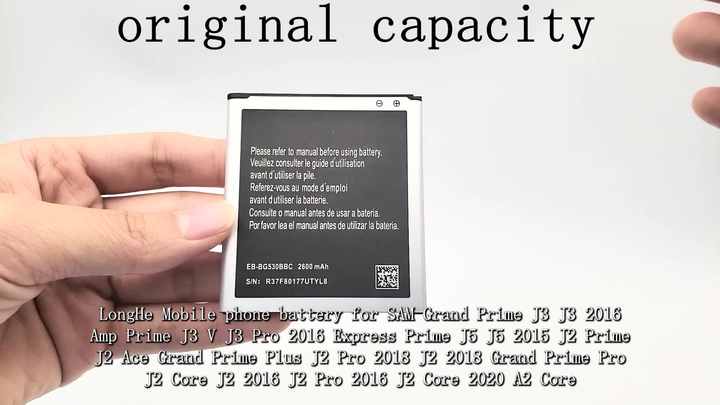 EB-BG530BBC J3 J5 J500 J2 Core A2 Core J2 J2 Prime Baterai Ponsel untuk  Samsung Galaxy Grand Prime J260 J210 A260 G530 J320