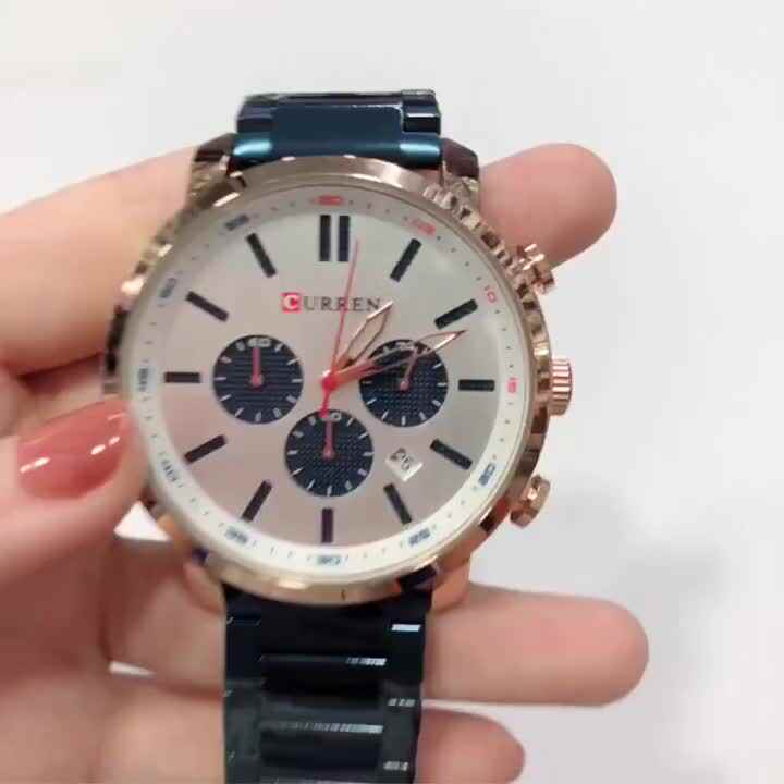 CURREN 8315 Men's Stainless Steel Watch Casual Sport Chronograph