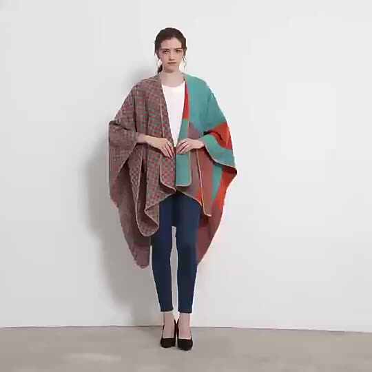 Warm and Stylish Stripe Oversized Shawl Scarf for Winter
