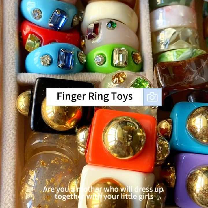 Acrylic Resin Plastic Ring Women Rings Fashion Korean Style