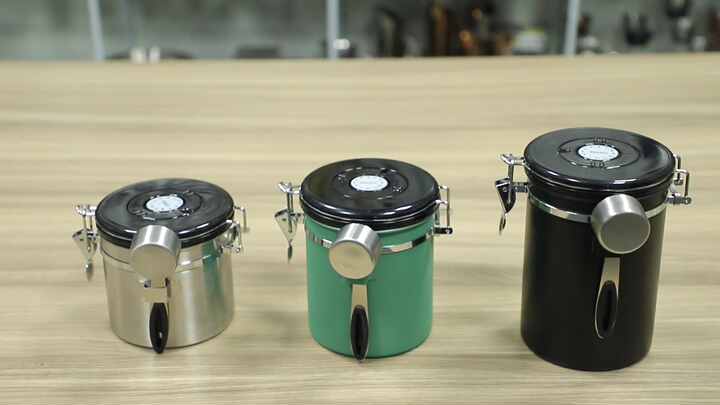 Stainless Steel Coffee Grounds and Beans Container Tea Sugar