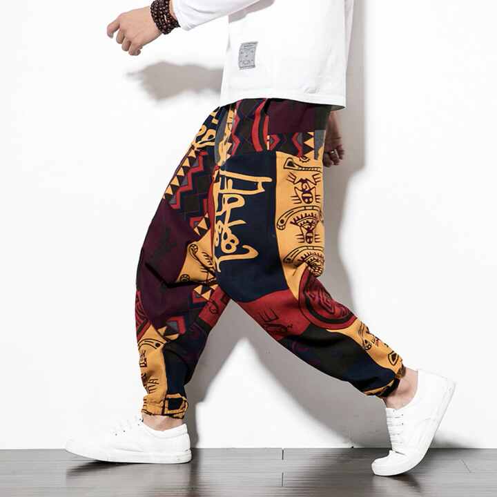 Mens Japanese Harem Pants Boho, Sustainable, and Stylish