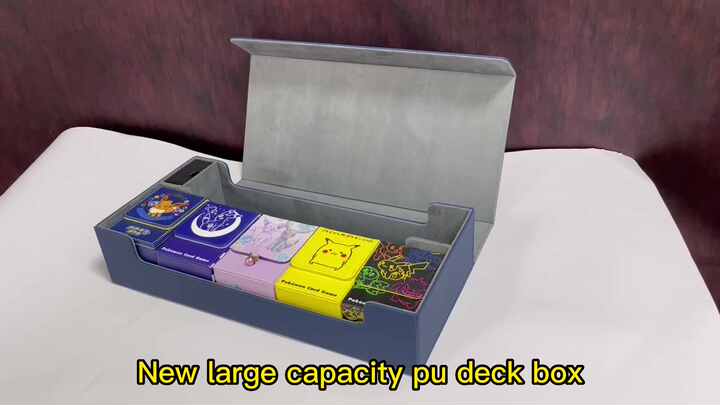 Torson Large Capacity Leather Card Box for Set 600+ Small Boxes Hot Sale  Custom Packaging for Yugioh Deck PU Storage Trading 5+1